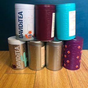 David’s Tea tins (empty) Seven tins total